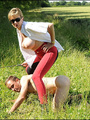Strapon. Busty domina outdoors. - Picture 6
