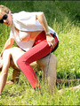 Strapon. Busty domina outdoors. - Picture 7