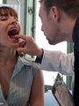 Slave porn. Dana's dental visit gets her - Picture 1