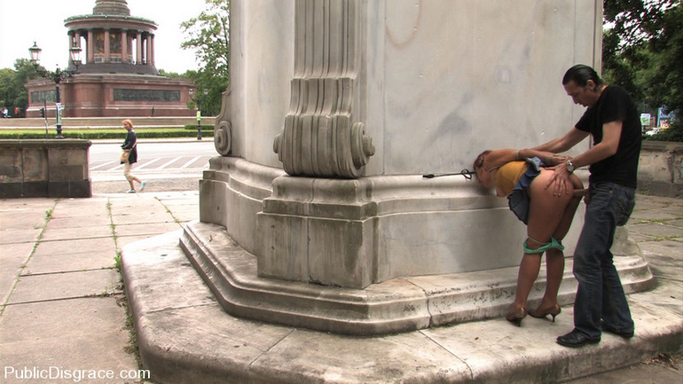 Public porn. Flexible redhead is bound and - Unique Bondage - Pic 8