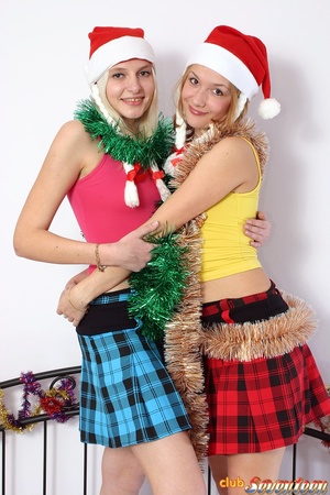 Lesbian xxx. Two lesbian Christmas angel - XXX Dessert - Picture 1