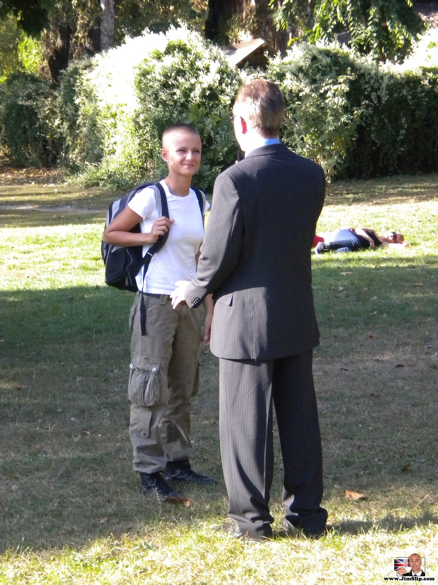 Nylon porno. Bald sexy british UK slut bang - XXX Dessert - Picture 1