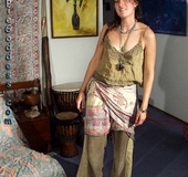 Erotic online. One of the original Hippie goddesses in this indoor setting