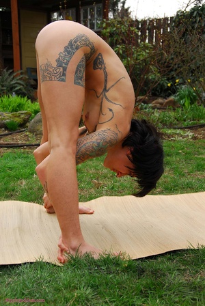 Hairy galleries. Thyme does nude yoga. B - Picture 4