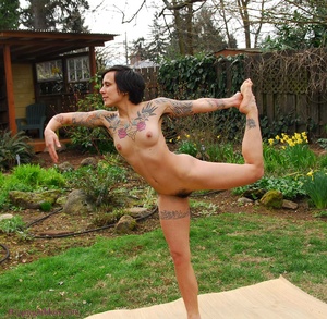 Hairy galleries. Thyme does nude yoga. B - Picture 15