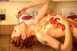 Hot redhead. Real Redhead covered in tom - XXX Dessert - Picture 12