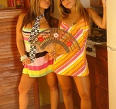 Latina sexy. The twins peel off their sundresses to reveal their hot bodies.