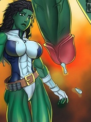 She-Hulk toon babe willingly pleasing huge dong of a - Picture 3