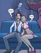 Sex comics. You two sure took your time back there..