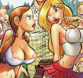 Comic porn. Well, LOOK WHUT TH'CAT DRUG IN!