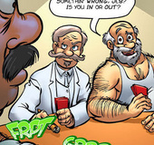 Adult comic. Men playing poker, and may not only..