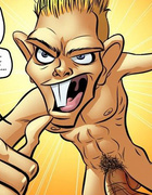 Erotic comics. An' why skinny runt like you's got such a huge horse cock.