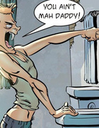 Porn comix. The guy saw a girl the first time in a long time, naked ..