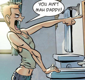 Porn comix. The guy saw a girl the first time in a long time, naked ..