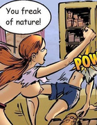 Animation porn. Group Sex with busty girl.