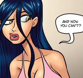 Comics porn. Hot busty brunette big ass girl.