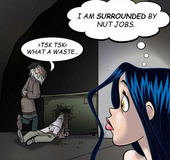 Porn comic. Anime Chicks depraved walks the night streets in search of