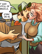 Cartoonsex. Husband went for groceries, now his wife wants to thank..