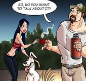 Toon porn comic. The peasant girl poured the coffee, but she does not
