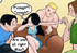 Sex toons. Guy with a girl relaxed and started pestering each other.