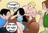 Adult cartoon comic. The guys started to undress the girl, initially raised