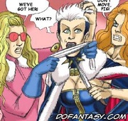 Bdsm cartoons. Countess Tarantula presented her new slaves to her guests!