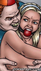 Slave girl comics. Mama's retarded boy fuck captured blonde!