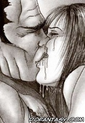 Bdsm art. Locked in cell girl is tortured by crazy guy!