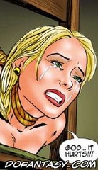 Adult bondage comics. Stalker humiliates blonde naked woman!