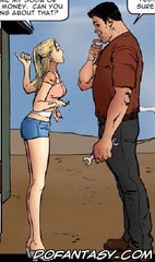 Fetish cartoons. Poor girls is captured on her stop to pee!