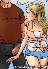Fetish cartoons. Poor girls is captured on her stop to pee!