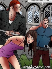 Slave comics. Let's deflorate our virgin slave here right in front of her beloved sister!