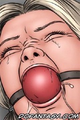 Bondage comics. Mom stretching captive girl's pussy for her reatrded son!