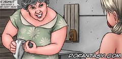 Bondage comics. Slave girl received huge meat in her tight ass hole!