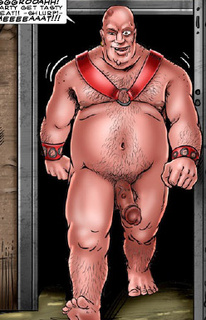 Bondage toons. Big ugly guy penetrates slave's pussy with enormous dick!
