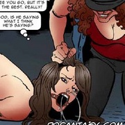 Slave comics. I bet it secretly wets your pussy to see a fat cock stuffed in your lovely girl's brown hole!