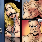 Bondage cartoons. An hour of terror inside this damp cabinet! I almost wish he'd just abuse me all night than lock me in the dark!
