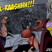 Sado comic. Cheerleaders were on their way to footbal game, but everything went wrong!