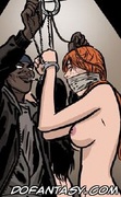 Slave girl comics. Redhead slave girl asked to suck her Master's dick!