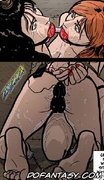 Humiliation comics. Two slave girl get gag balls in their mouthes!