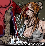 Horror comics. Her arabian master tortures her by the water!