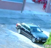 Sexy redhead spanish teen Leyla sucks and fucks strangers cock in the