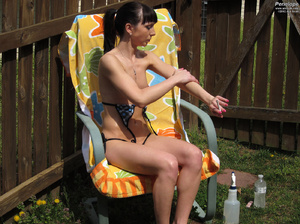 Penelope Oils Up Petite Body and Fingers - Picture 3