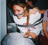 Virgins bound and put on public display