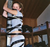 Amateur girls cuffed and bound