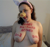 Ankles bound and sucking cock