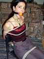 Gagged roped and spread for fun at home - Picture 5