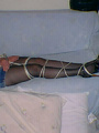 Gagged roped and spread for fun at home - Picture 6