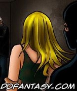 Sado cartoons. Tied and blindfolded girl gets beaten!