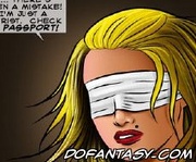 Sado cartoons. Tied and blindfolded girl gets beaten!